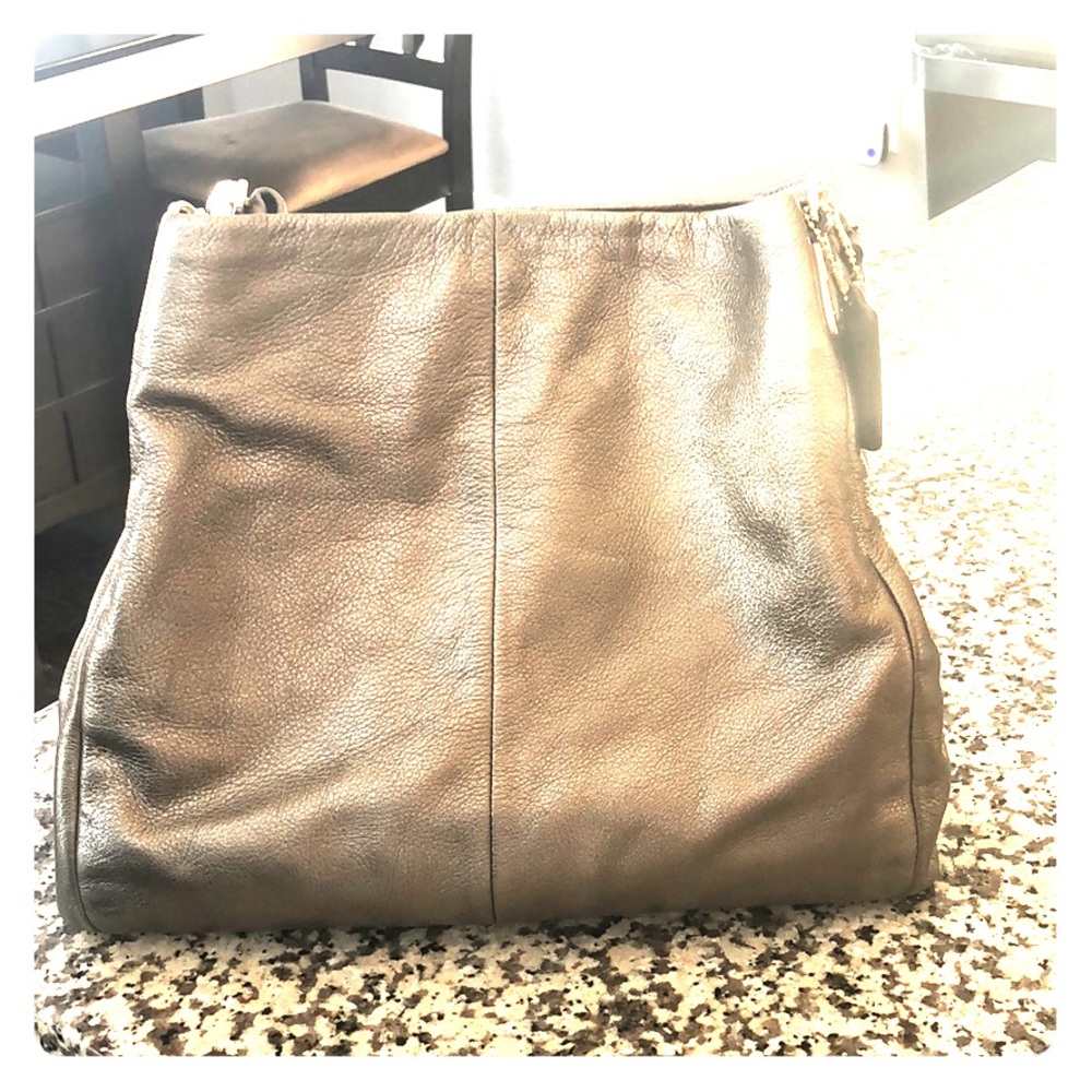 Beautiful Silver Coach Bag